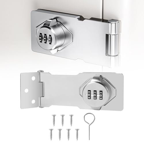 3-stelliges Überfalle Schloss Schloss für schrank Sicherheitsüberfalle,Überfalle mit Zahlenschloss,Sicherheitsüberfalle mit Schloss,Schrankschloss Türriegel für kleine Türen in Schränken