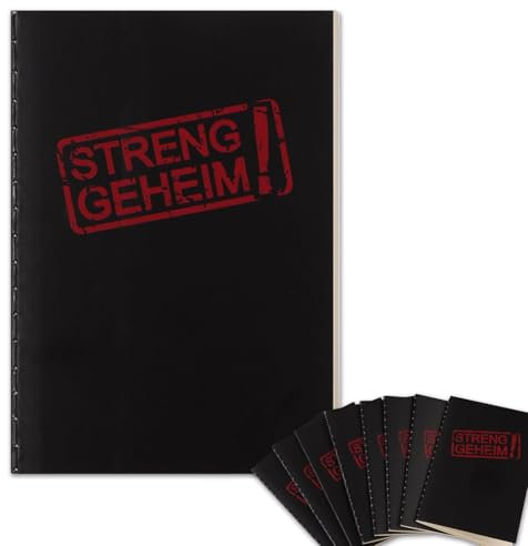 GEBETTER 12 Stück „Streng Geheim“ Notizblöcke Klein Detektiv Blanko Notizbuch Journal Tagebuch Notizblock Schulhefte 10x7cm für Kindergeburtstag Party Mitgebsel Kinder Detektivparty