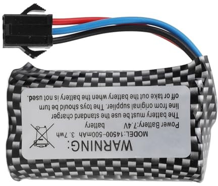 Alomejor RC Lithium Battery 7.4V 500mAh Li Ion Battery Replacement with Plastic Box for 16A01 16A02 16A03 16A04 16A08