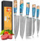 oFuun Set Coltelli da Cucina Professionali Damasco 67 Strati, 5 Pezzi Coltello Da Cucina Giapponese Professional Kiritsuke Nariki Coltello da Chef Per Verdura Carne