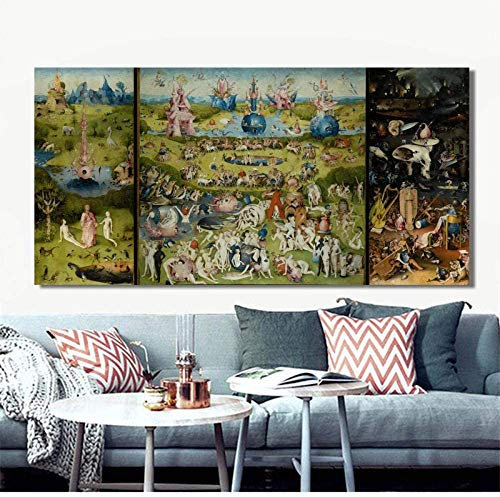 TPFRUPGD Puzzle Jigsaws Wooden Puzzle Jigsaws Bosch Hieronymus The Garden of Earthly Delight Puzzles 1000 Pieces, Famous Painting Jigsaw, with Beautiful Boxes Puzzles for Adults