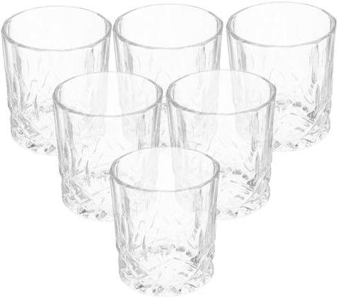 iplusmile 6piezas Copas De Vidrio Para Whisky Vasos Duraderos Para Bebidas Para Fiestas y Reuniones Versátiles Para Cerveza y Cócteles