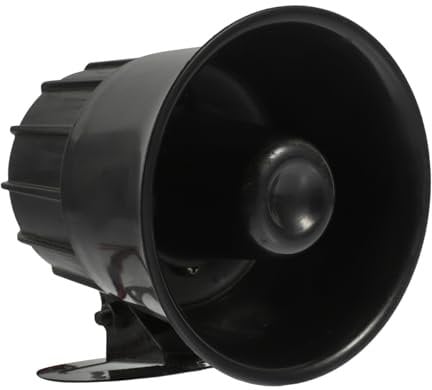 OSALADI Alarm Horn Modification Outdoor Alarm Siren Outdoor Pa Speaker Pa Horn Air Horn Siren Speaker Pa Subwoofer Pa Speaker for Car Pa Speaker for Truck Car Acessory Plastic Black