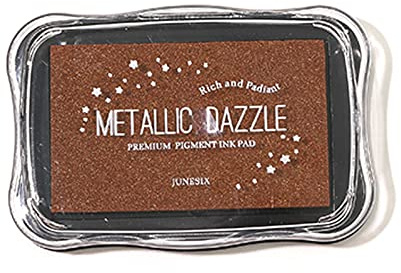 INCAUCA Metallische Stempelkissen für Gummistempel, waschbares Stempelkissen, Stempelkissen zum Stempeln, Prägen, Basteln, Stempelkissen, Partner, DIY, Farbe für Hochzeitskarten, Scrapbooking,