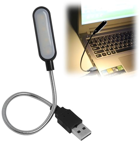 Laptop Keyboard Light, Portable Clip-On USB Reading Lamp (Warm Light) | LED Clip On Laptop Keyboard Light for Notebook, Keyboard, Power Bank, PC, Laptop, Computer, USB Devices, Worktops