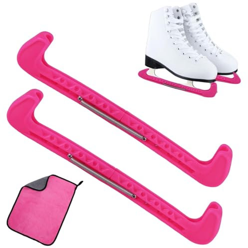 Tcnzdy 2 Stück Kufenschoner Schlittschuhe, Rosa Schlittschuhe Schoner Langlebig Schlittschuh Schoner Mit Einem Tuch Schlittschuh Kufenschoner und Schlittschuhe Schutz für Schlittschuhe