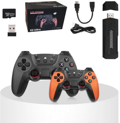 KOBONA Retro Game Console - Retro Game Stick with 2.4G Wireless Controller, Plug and Play Video Gaming Console with 41000+ Classic Games, 4K HDMI Output for TV, 40 Classic Emulators