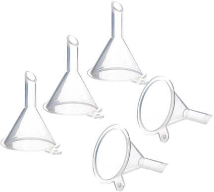 COLLBATH 5 Piezas embudos útiles embudo transparente mini embudos para laboratorio de ciencias embudo para cajas pequeñas Embudo de plástico pequeño embudo embudos de cocina caseros