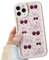 Cherry Bow Phone Case for iPhone 11 Pro, Cute Red Cherry Bow Pattern Shockproof Bumper Phone Case for Women Girls, Soft TPU Slim Girly Cute Protective Cover for iPhone 11 Pro