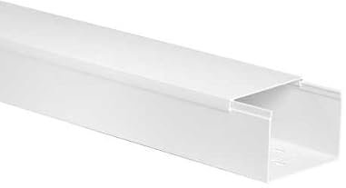 Goulotte électrique 90x60mm, 2m, Blanc, Lot de 3