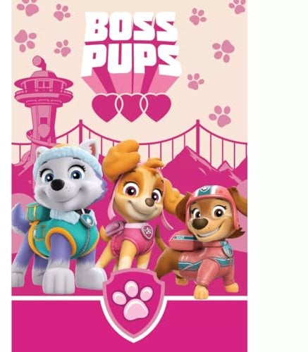 Disney Paw Patrol Fleecedecke, 100 x 150 cm, superweiche Decke, Fleece-Überwurf, Geschenke für Kinder, 100 % Polyester, Rosa