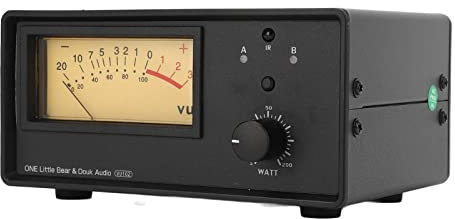 Selector De Altavoces Amplificador 200W 2 Entradas Salida Entrada 2 Salidas con Medidor VU Control Remoto Y Conmutador De Compatible con Amplificadores Clase A B D Y para Estudio O Hogar