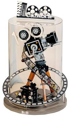 Acryl-Vitrine für LEGO 43230 Kamera-Bauset – Staubdichte Vitrine Box mit klarer Sicht, perfekt für Sammlerstücke LE/GO Modelle & Display (Retro-Stil)