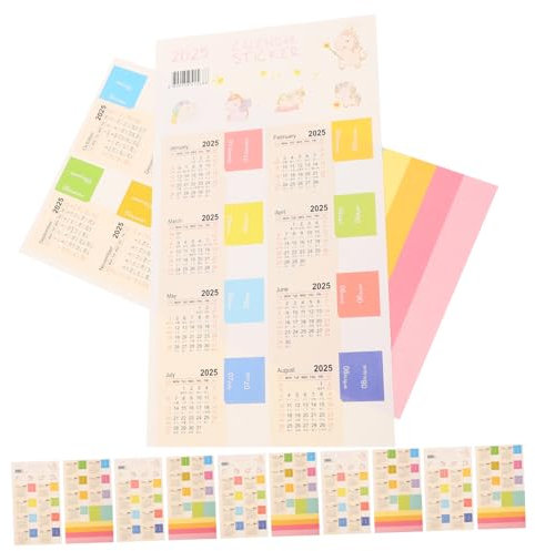 Happyyami 6 Sätze Monatskalender Aufkleber Index Sticker für Planer Notizbücher und Schulmaterialien Selbstklebende Registerkarten zur Effizienten Monatsorganisation Diy Planer Zubehör