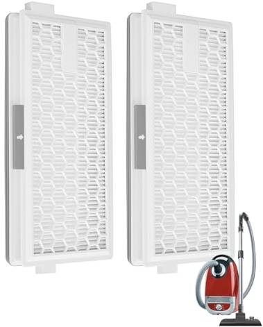 2 HEPA Airclean Plus 50 Filter Kompatibel mit Miele Staubsauger, | Compact C1, C2,Complete C2, C3,S4000, S5000, S6000, S8000 Series, Effiziente Filterung von Staub und anderen Verunreinigungen