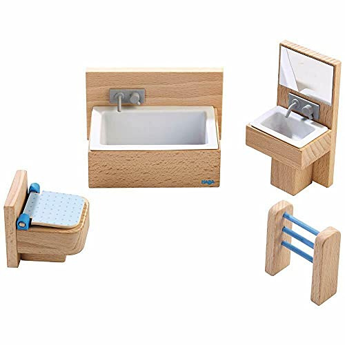 HABA 303011 Little Friends-Puppenhaus-Möbel Badezimmer, 15 x 32 x 8 cm
