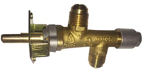 METER STAR Brass Safety Gas Valve for Fire Pit/Gas Grill, BBQ Grill Control Valve Assembly with 3/8 NPT(5/8UNF) Inlet and Outlet Corrugated or Flexible Hose