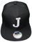 Buchstaben Initialen Snapback Cap Black & White (J)