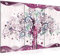 Runa Art Gustav Klimt Arbre De Vie Peinture Tableau Salon XXL Rose Abstrait 120 x 80 cm 3 Parties Decoration Murale 003031c
