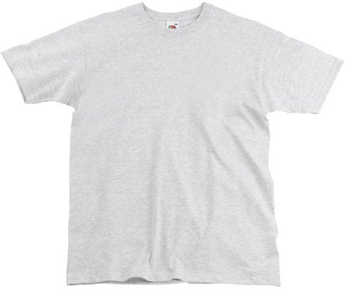 Fruit of the Loom Mens Super Premium Short Sleeve Crew Neck T-Shirt (5XL) (Heather Grey)
