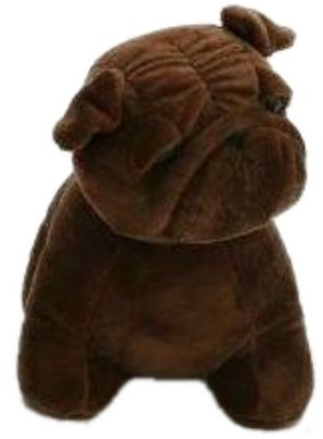 Heart of Home Dog Pug Design Soft Fabric Door Stop Prop Doorstop Stopper Weight Doorstop (Brown)