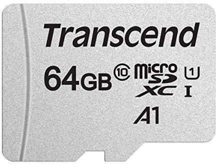 Transcend Carte mémoire microSDXC 300S 64GB Classe 10 avec jusqu'à 95/45 MB/s (pour smartphones, appareils photo numériques et consoles Nintendo) sans adaptateur SD - TS64GUSD300S