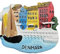 3D-Kühlschrankmagnet, Motiv: Nyhavn Dänemark, Souvenir, Geschenk, Dekoration für Zuhause und Küche, Dänemark, Kühlschrankmagnet