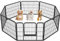 Yaheetech Dog Playpen, 8 Panel Puppy Play Pen Heavy Duty Pet Exercise Fence for Garden/Yard 60cm Height