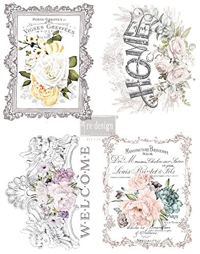 Prima Marketing Überarbeitung Transfer,Sticker, Holz, Floral Home 11x15