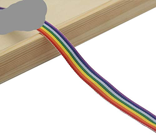 Lucia bastelt 10/15/20 / 25mm 5ards / 8yards Regenbogen-Farbstreifen-Ripsband DIY Bogen bastelt Geschenkverpackungsmaterialien S0603, Style2 15mm 5y