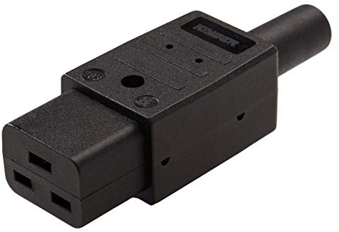 PremiumCord Prise Secteur 230 V 16 A, IEC C19, IEC60320, Couleur : Noir