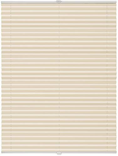 ondeco Plissee nach Maß für alle Fenster innen Montage in Glasleiste mit Spannschuh Sonnenschutz Rollo Sichtschutz Blickdicht Hellapricot B: 71-80 cm, H: 40-100 cm