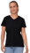 DANISH ENDURANCE Maglietta in Cotone Biologico, T-Shirt a Mezze Maniche, Morbida, Premium, da Donna, Scollo a V - Nero, XS