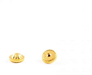 Par de Cierres Roscas Tornillo para pendientes 9 Kilates (9K) - Mondepetit
