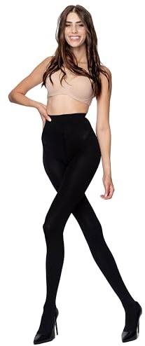 POSE 100 DEN blickdichte Mikrofaser Strumpfhose, reißfest, undurchsichtige, einfarbige, dick Strumpfhosen mit Zwickel in 30 saftigen Farben erhältlich, auch XL Plus Größe mit großem Zwickel