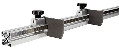 SCHMIDT systemprofile Längenanschlag B 2m Aluminium-Profil Säge-Anschlag Links-Rechts Maßband 2x Ablängklappe