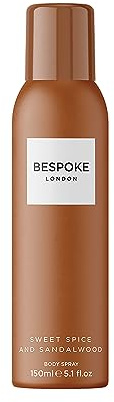 Bespoke Herren Sweet Spice and Sandalwood Körperspray, Duft für Männer 150ml