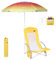Nice C Beach Chair, Camping chair, Beach Chairs for Adults, with UPF 50 Umbrella and Cooler Bag, High Back, Cup Holder,Carry Bag,Heavy Duty, Outdoor(1 pack yellow)