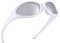 COASION Herren Polarisierte Sonnenbrille Y2k Men Vintage Sport uv400 Brille Futuristische Sonnenbrille（A95 Weiß/Silber gespiegelt）