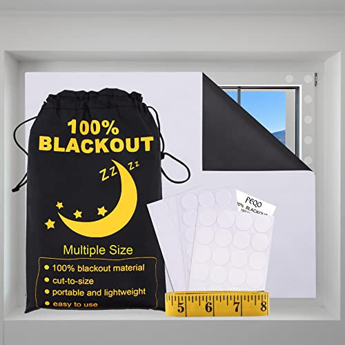 FEQO Verdunklungsrollo Ohne Bohren 200x150cm Dachfenster Verdunkelung Sonnenschutz Tragbare Reise Verdunkelung Fenster Verdunkelung für Familie Reisen Rollo