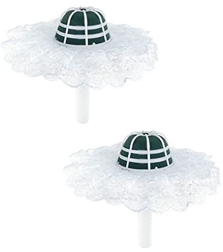 Tsnamay Set di 2 supporti per bouquet da sposa con colletto in pizzo bianco, supporto per bouquet in schiuma di resina, manico da sposa per composizioni floreali