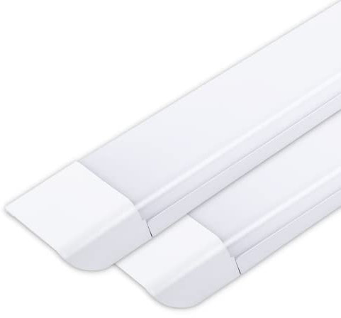 CLAR - Pantalla LED 120 cm, Pantalla LED, Luminaria LED 120 cm Techo, Regleta LED, Luz Cocina Techo, Barra LED Cocina, Luminaria LED, Pantallas LED, Barra LED Techo, Regletas LED, 6500ºK (60W Pack 2)