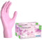 ARNOMED guanti monouso rosa, guanti in nitrile M, 200 pezzi guanti monouso nitrile (2 scatole), guanti in nitrile senza polvere e lattice, guanti per alimenti, guanti nitrile taglie XS, S, M e L