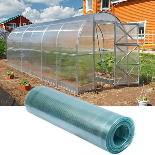 Hoja de Policarbonato para Techos,Placa de Invernadero Transparente,Panel de Fibra de Vidrio 0,8mm,Cubiertas de Techo Aislamiento a Prueba de Lluvia,para Jardín Al Aire Libre (0.5x5m)