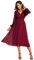 Ever-Pretty Women Dresses Cocktail Long Sleeve for Autumn A-line Party Dresses for Women Burgundy 22UK