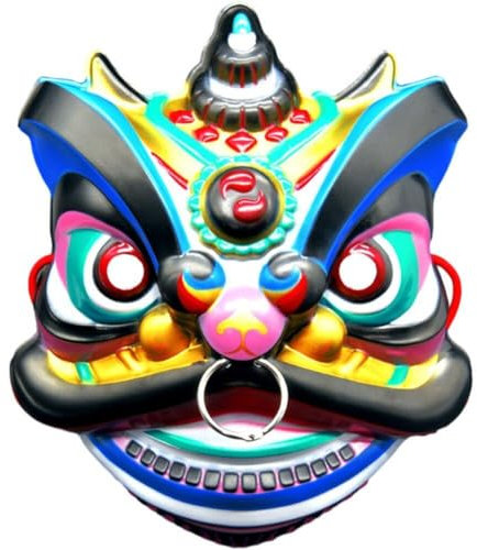 Sanfly Masques De Dragon Chinois Masque Oriental 3D Masque À Tête De Tête en Plein Visage Masque Animal pour Fête De Mascarade