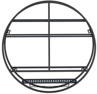 Portabottiglie Rotondo,Montaggio a Parete Portabottiglie in Metallo,Design Multi-Gancio Ripiani Bar,espositore per Vino in Ferro,Porta Vino da Parete con Ripiano Espositivo,per Sala da Pranzo Bar ( Co