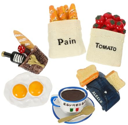 Cabilock 6piezas Imanes Magnéticos De Comida y Pizarra Blanca Decoración Creativa Refrigerador Fáciles De Pegar y Repetibles como