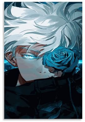 TNERPAR Jujutsu Kaisen Satoru Gojo Art Poster Dekorative Malerei Leinwand Wandkunst Wohnzimmer Poster Schlafzimmer Malerei,Wandkunst Bilddruck Moderne Familienzimmer Dekor 08x12inch(20x30cm)