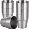 JMIATRY 6 Pcs Stainless Steel Double Wall Insulated Cups, 300ml Large Unbreakable Metal Stackable Mugs, Travel Camping Mugs for Travel, Outdoor, Camping, Party, Home